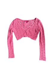 pink crop sweater top