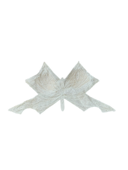 white beaded butterfly top