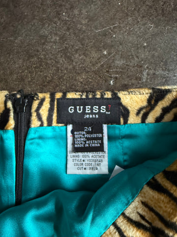 animal print mini skirt