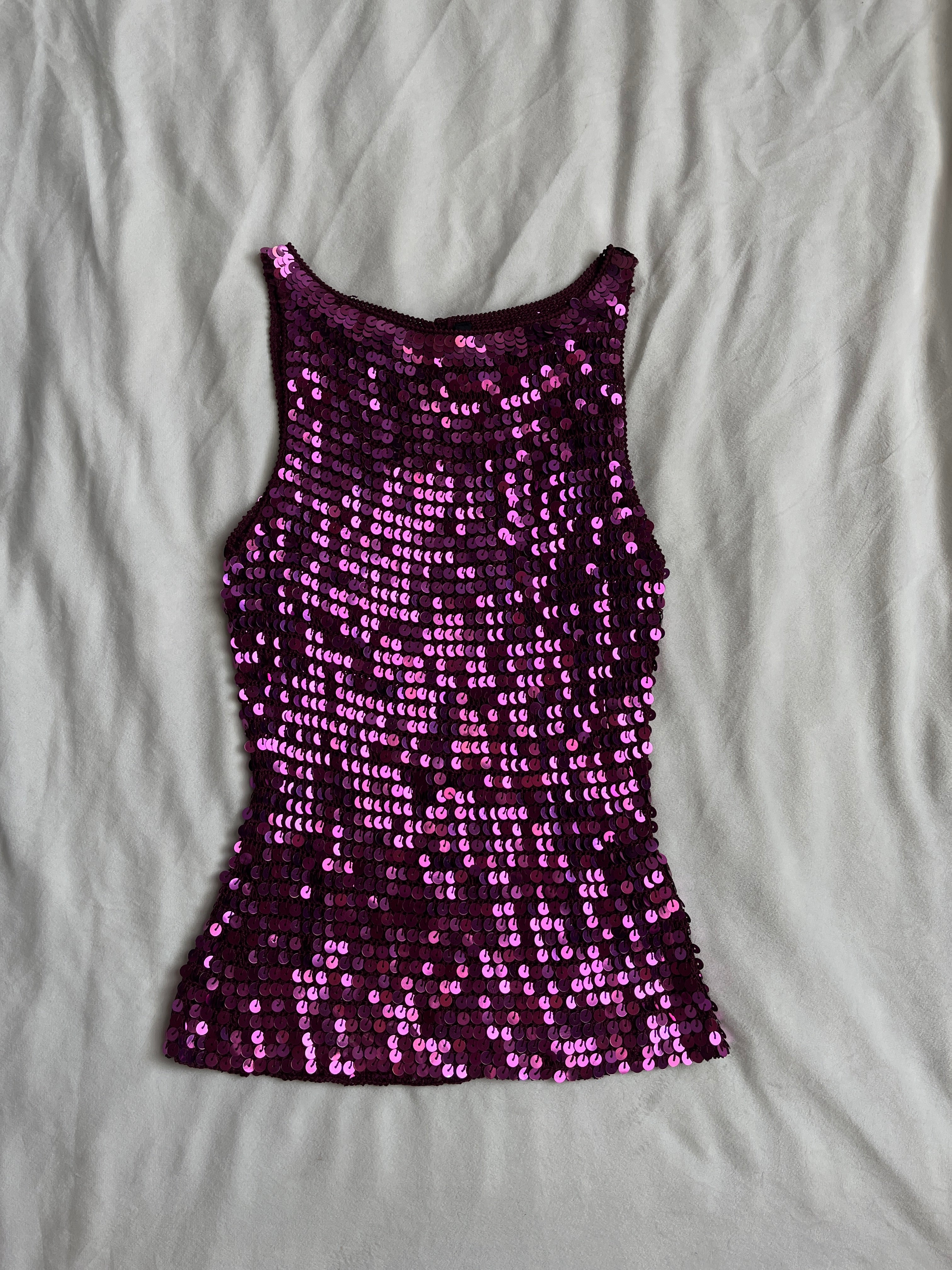 magenta sequin top🍇