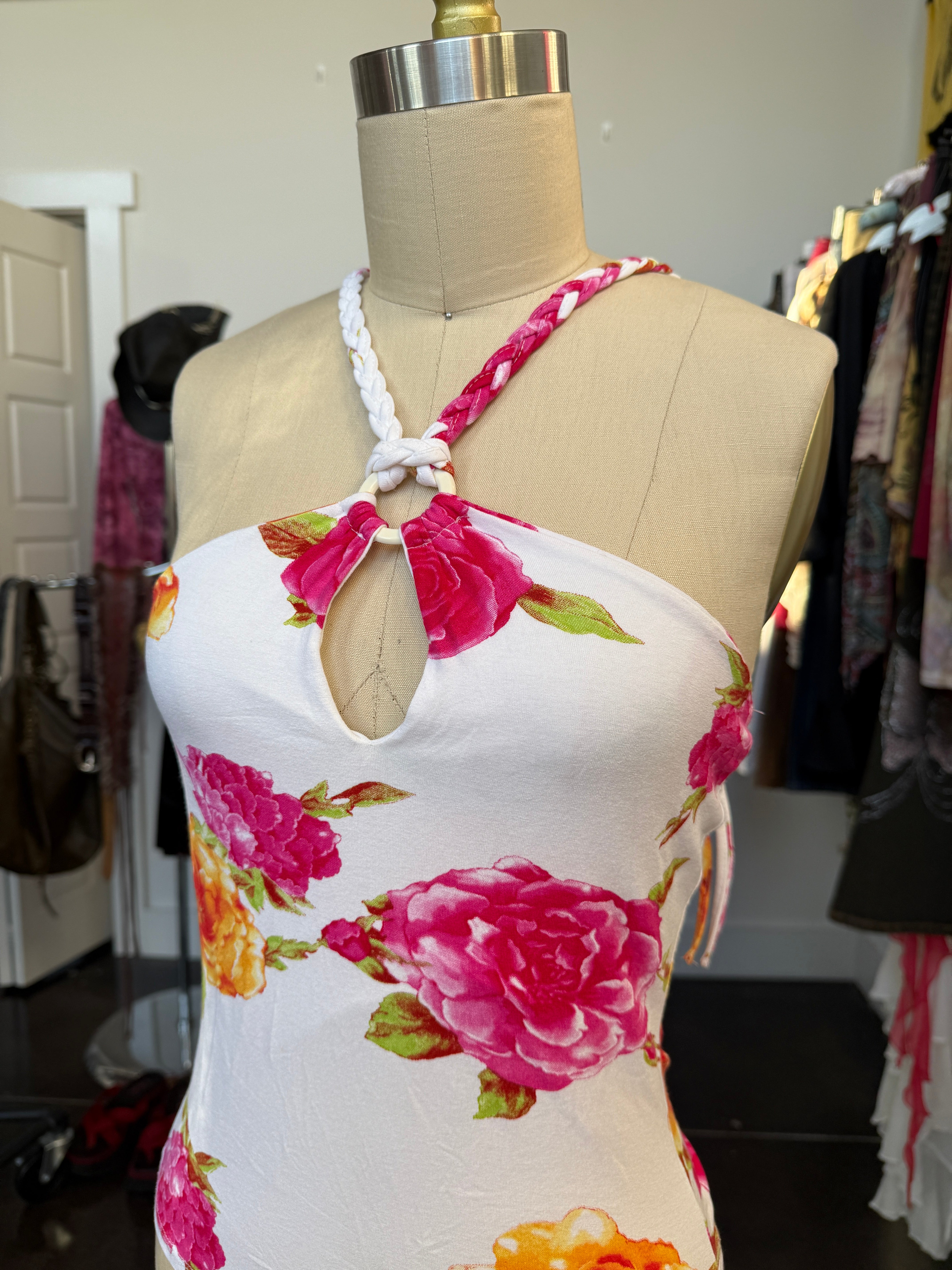 white floral tank🌺