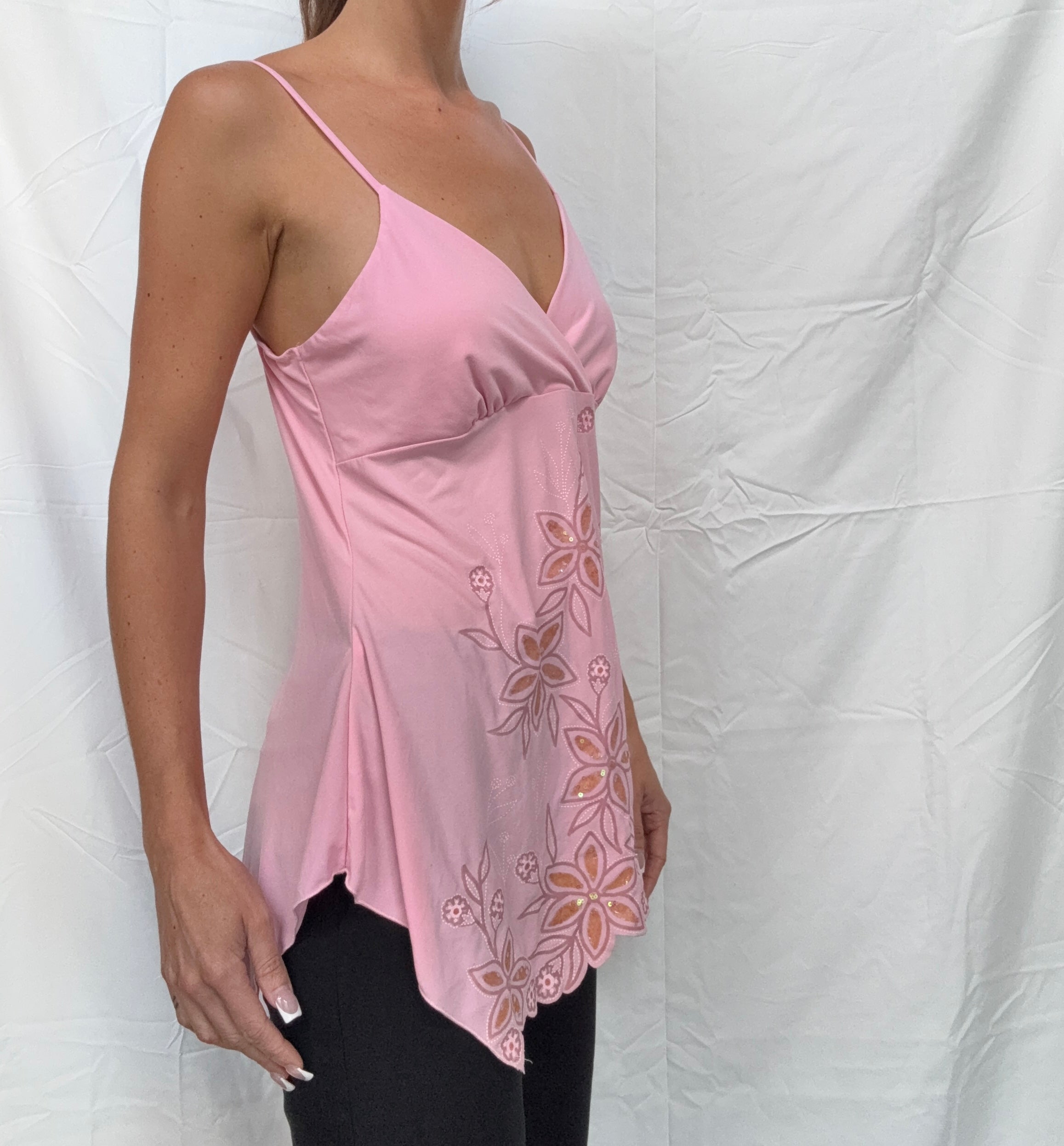 pink baby doll top