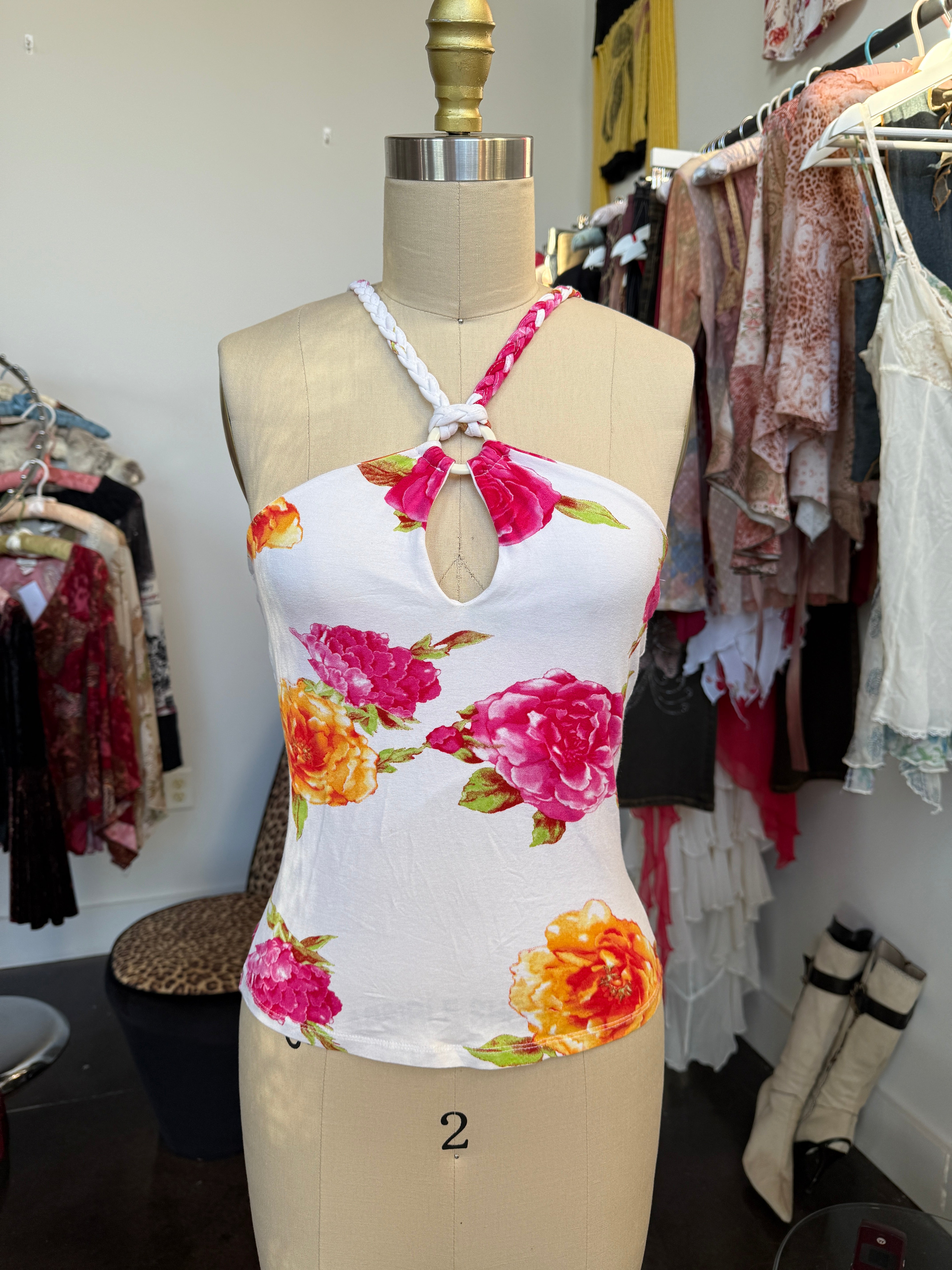 white floral tank🌺