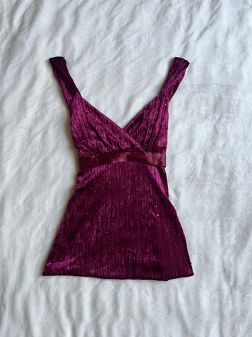 velvet tie back cami🍇