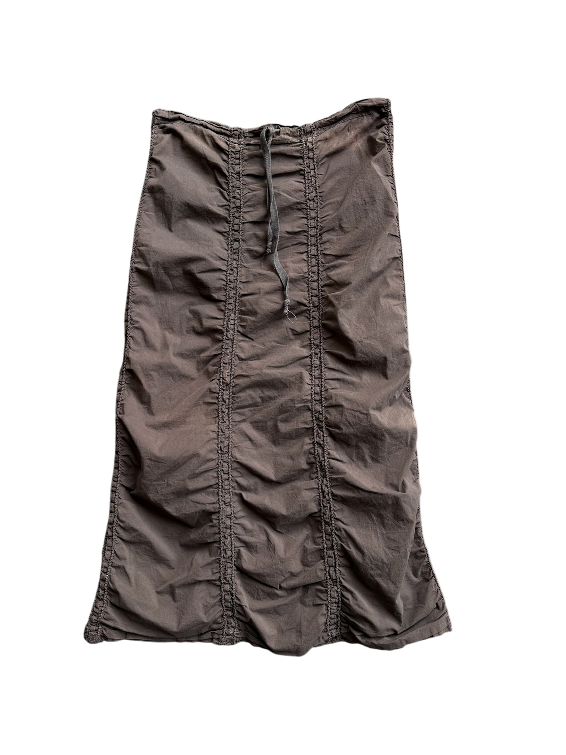 brown cargo maxi skirt