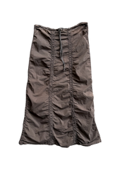 brown cargo maxi skirt