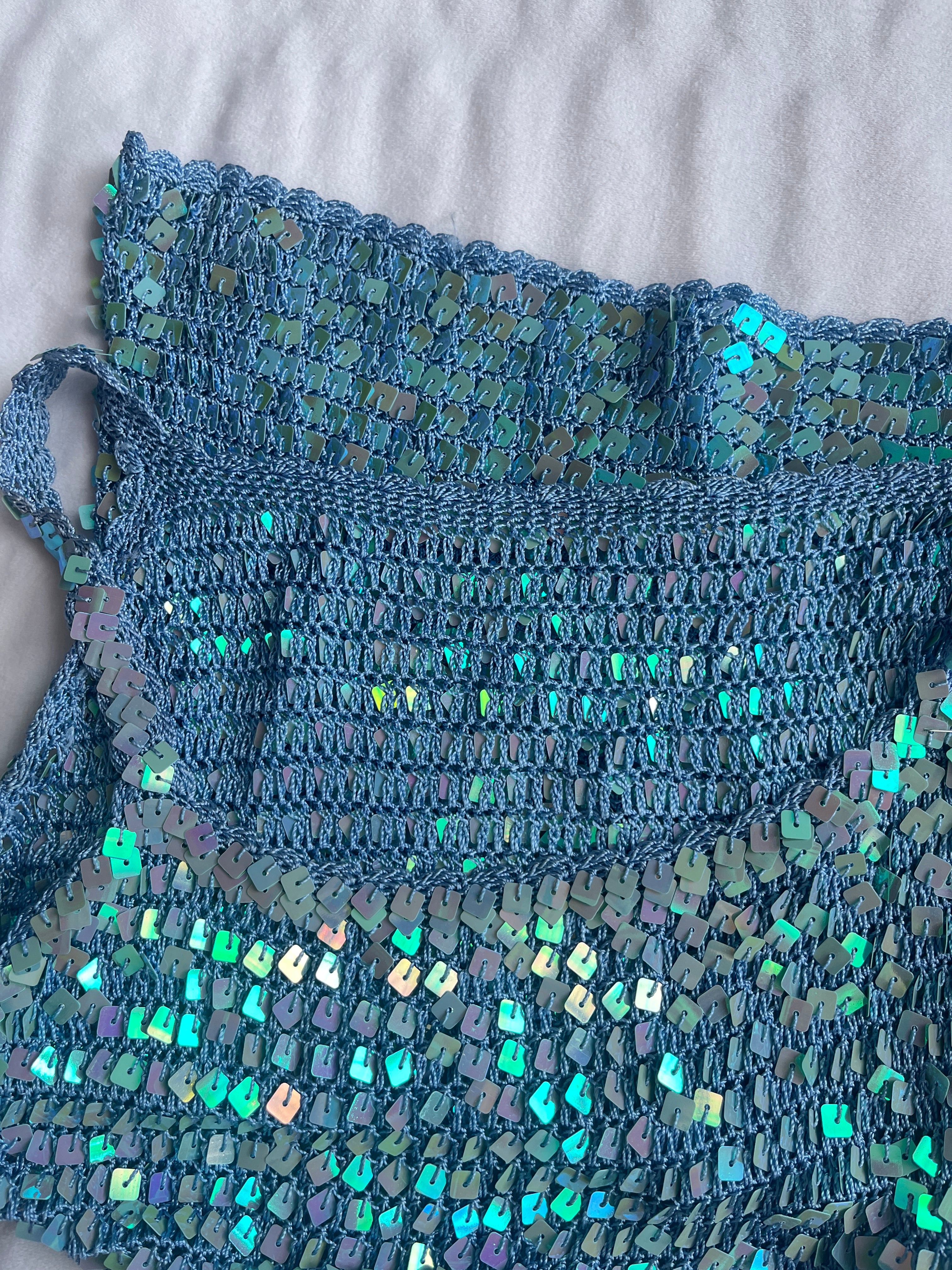 blue mermaid sequin top🧜🏼‍♀️