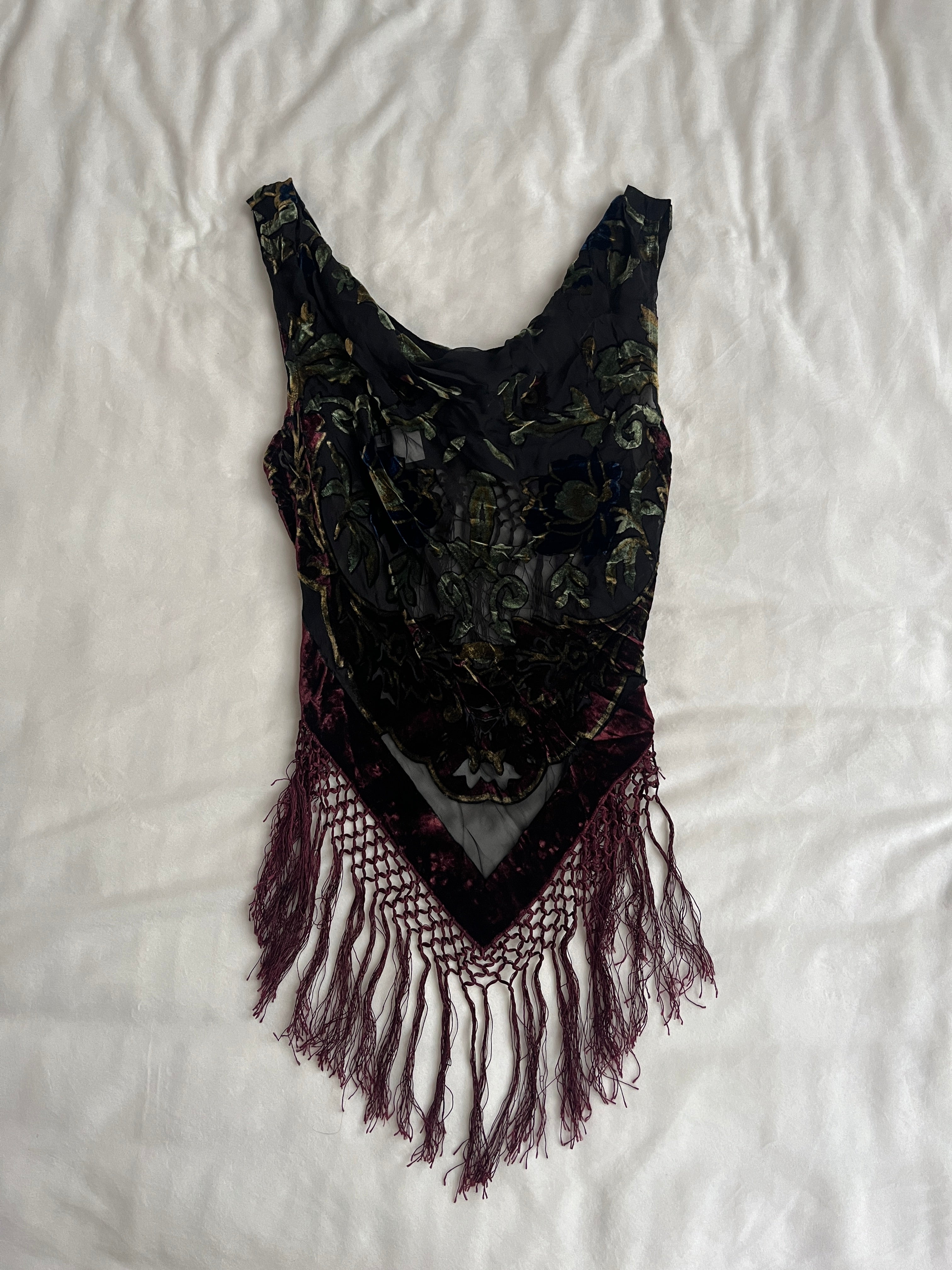 crushed velvet fringe