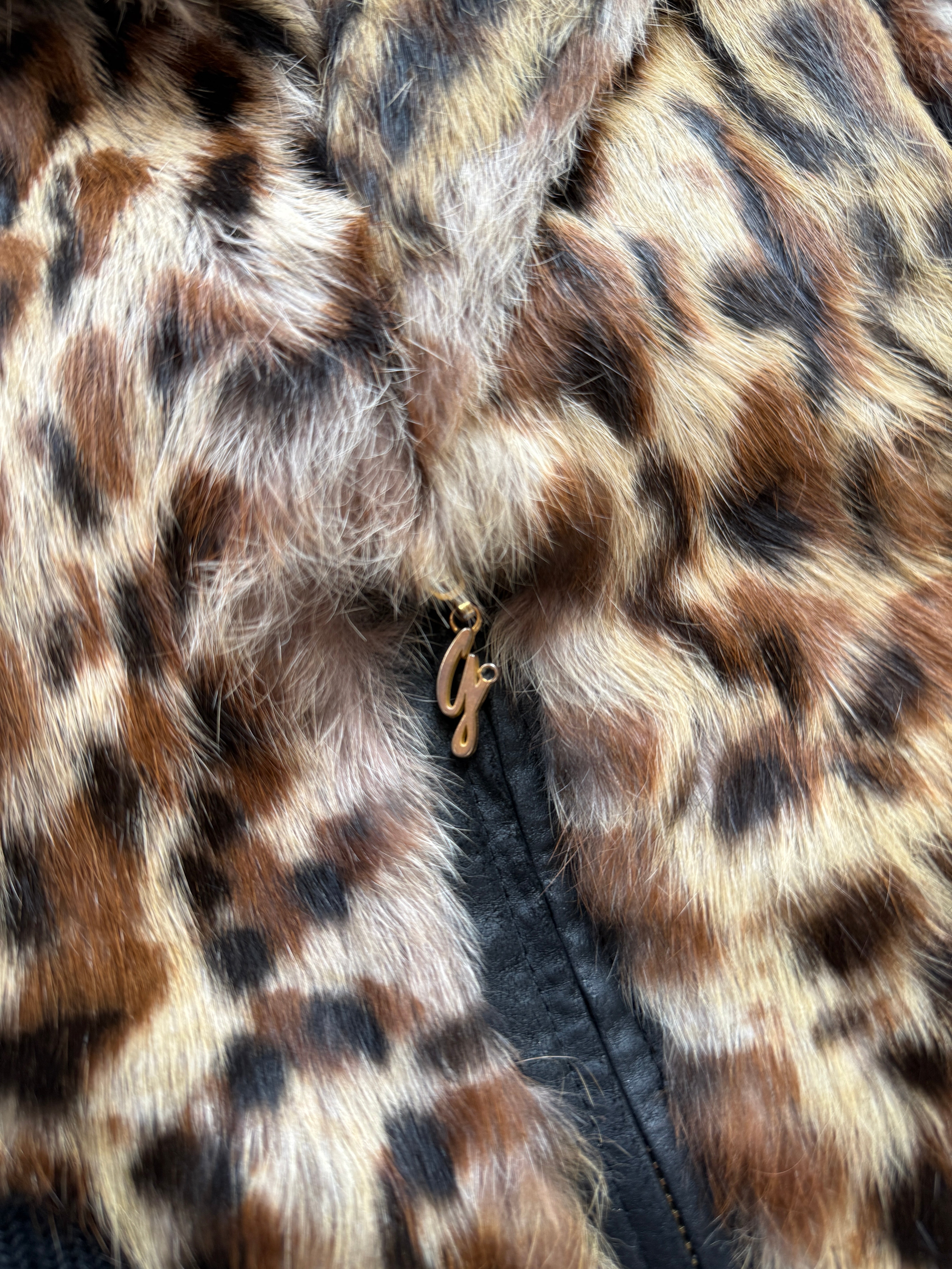 guess rabbit fur vest