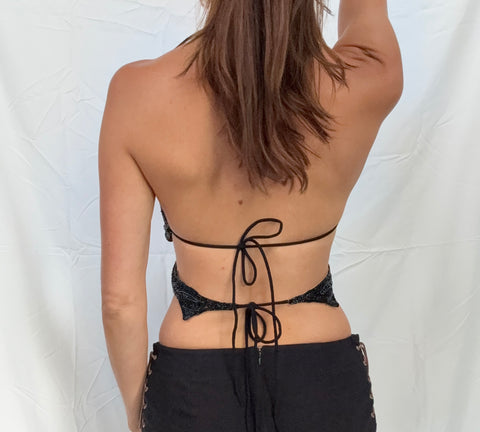 beaded butterfly top