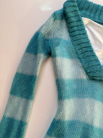 striped mohair sweater🩵