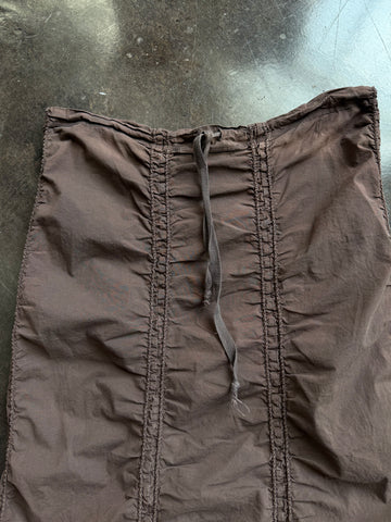 brown cargo maxi skirt