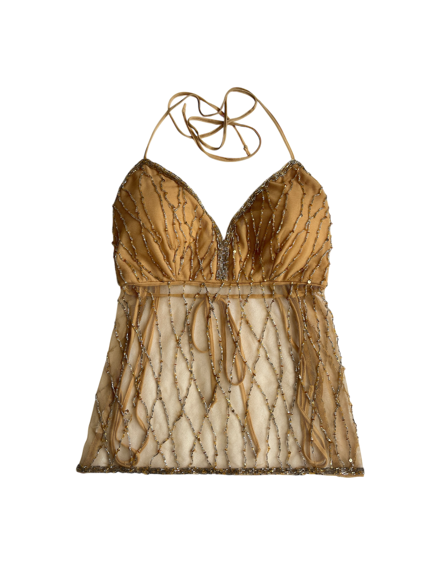 gold beaded halter✨