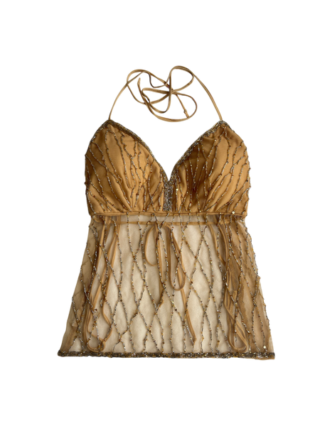 gold beaded halter✨