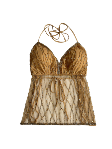 gold beaded halter✨