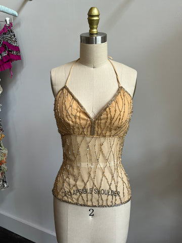 gold beaded halter✨