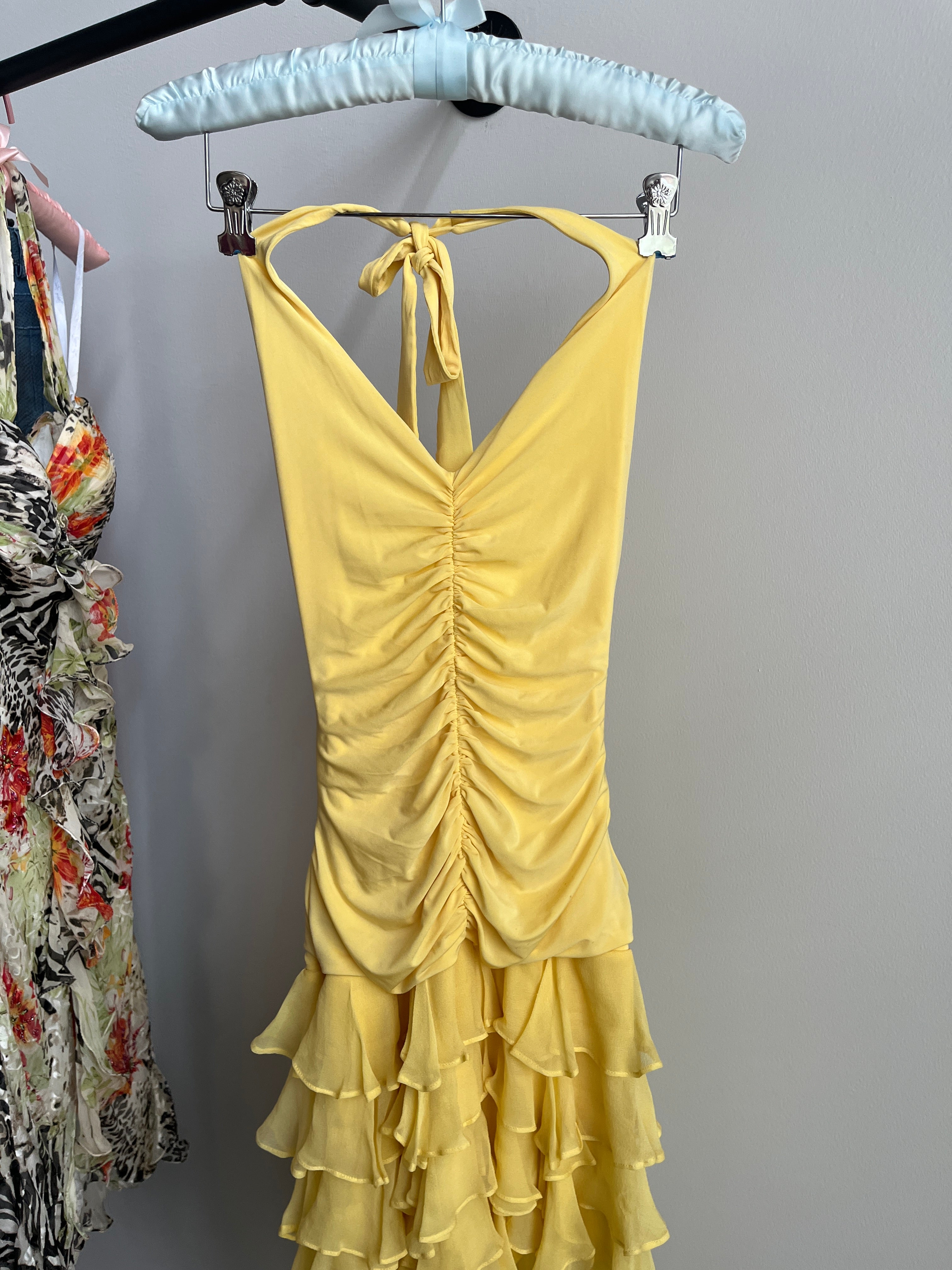 lemon drop halter dress