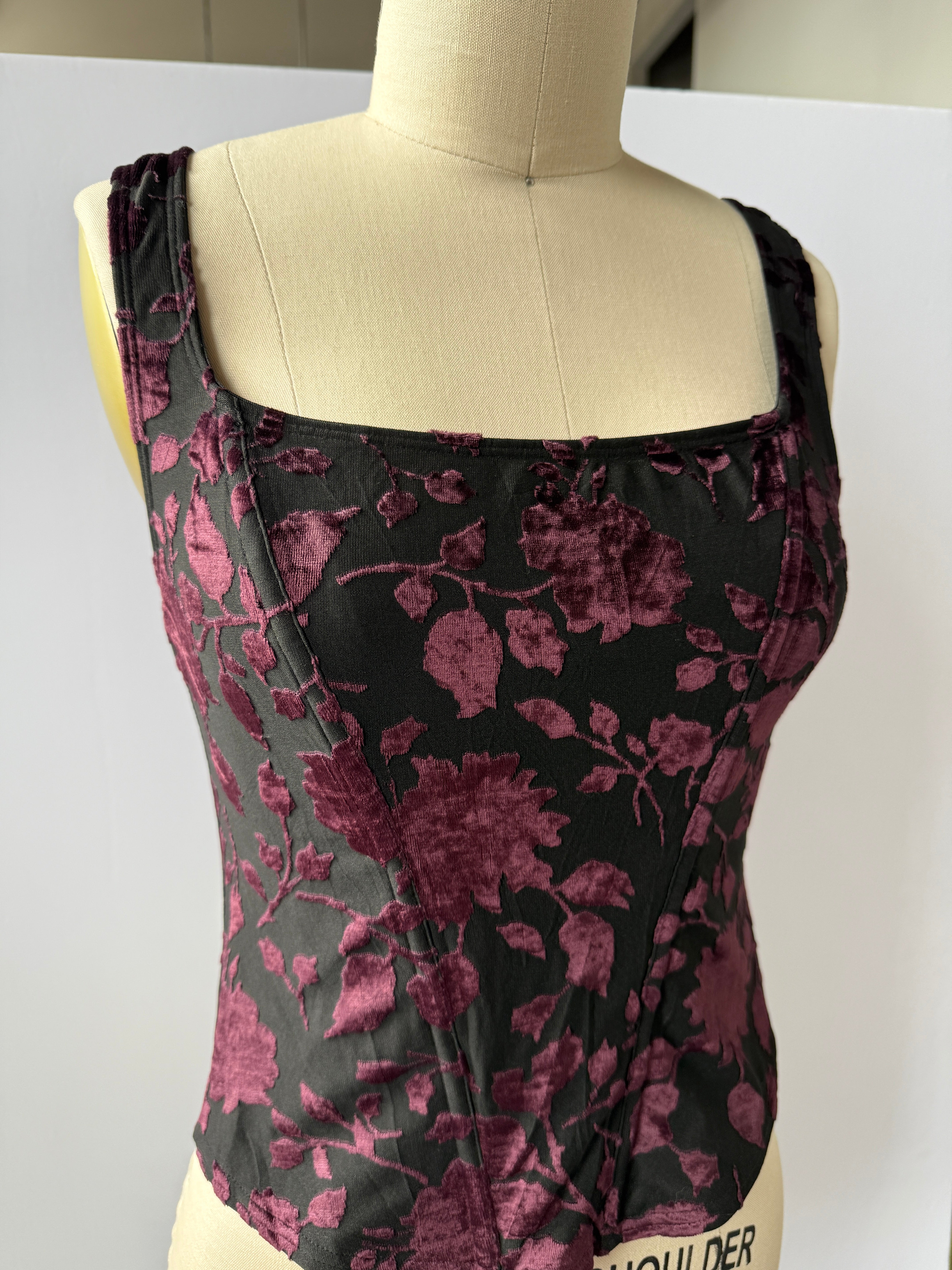velvet burnout top