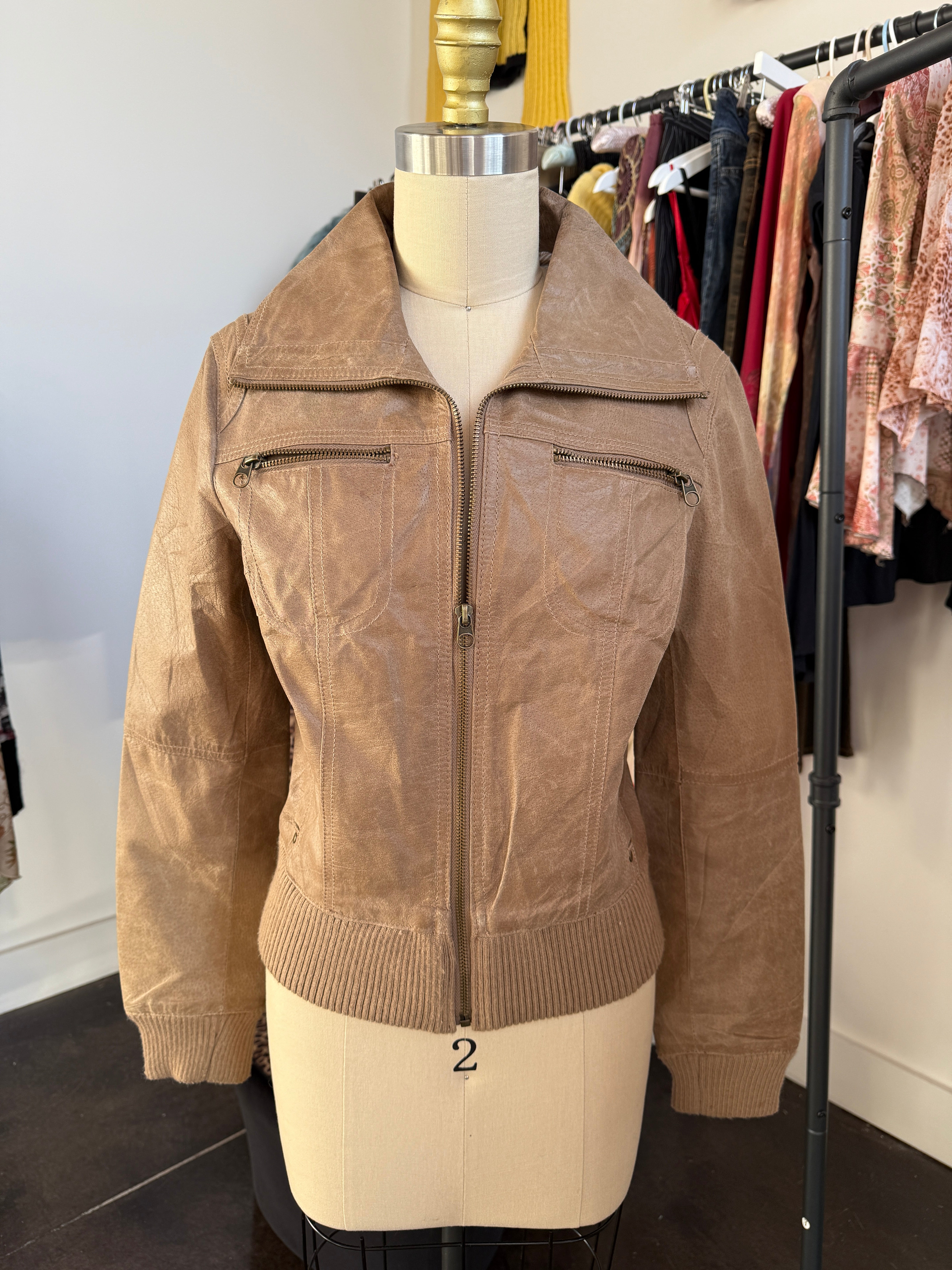 euro leather bomber