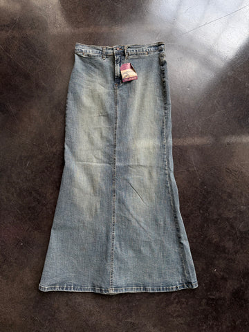 denim maxi skirt