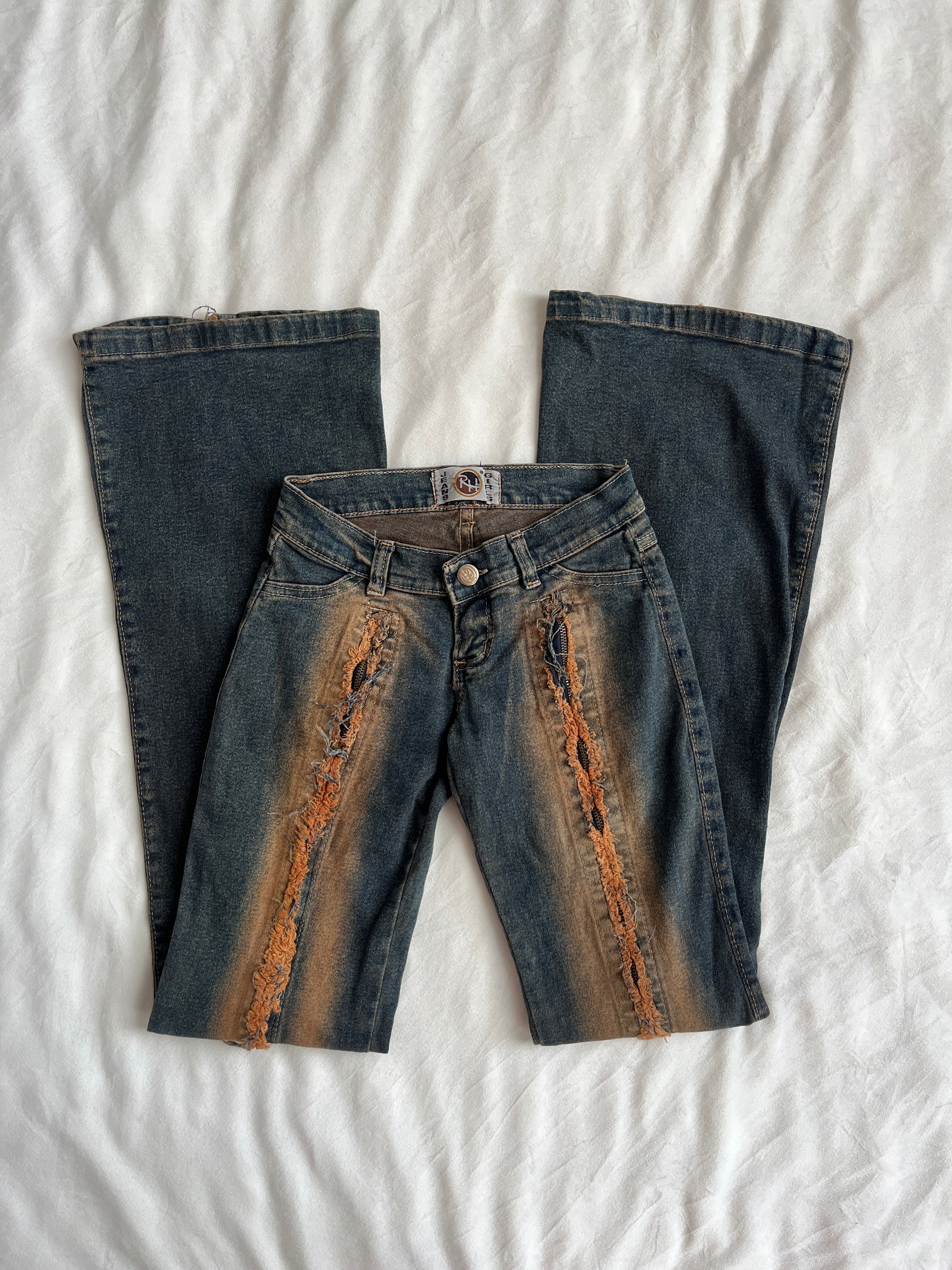 acid wash zipper pants