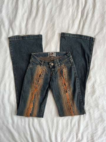 acid wash zipper pants