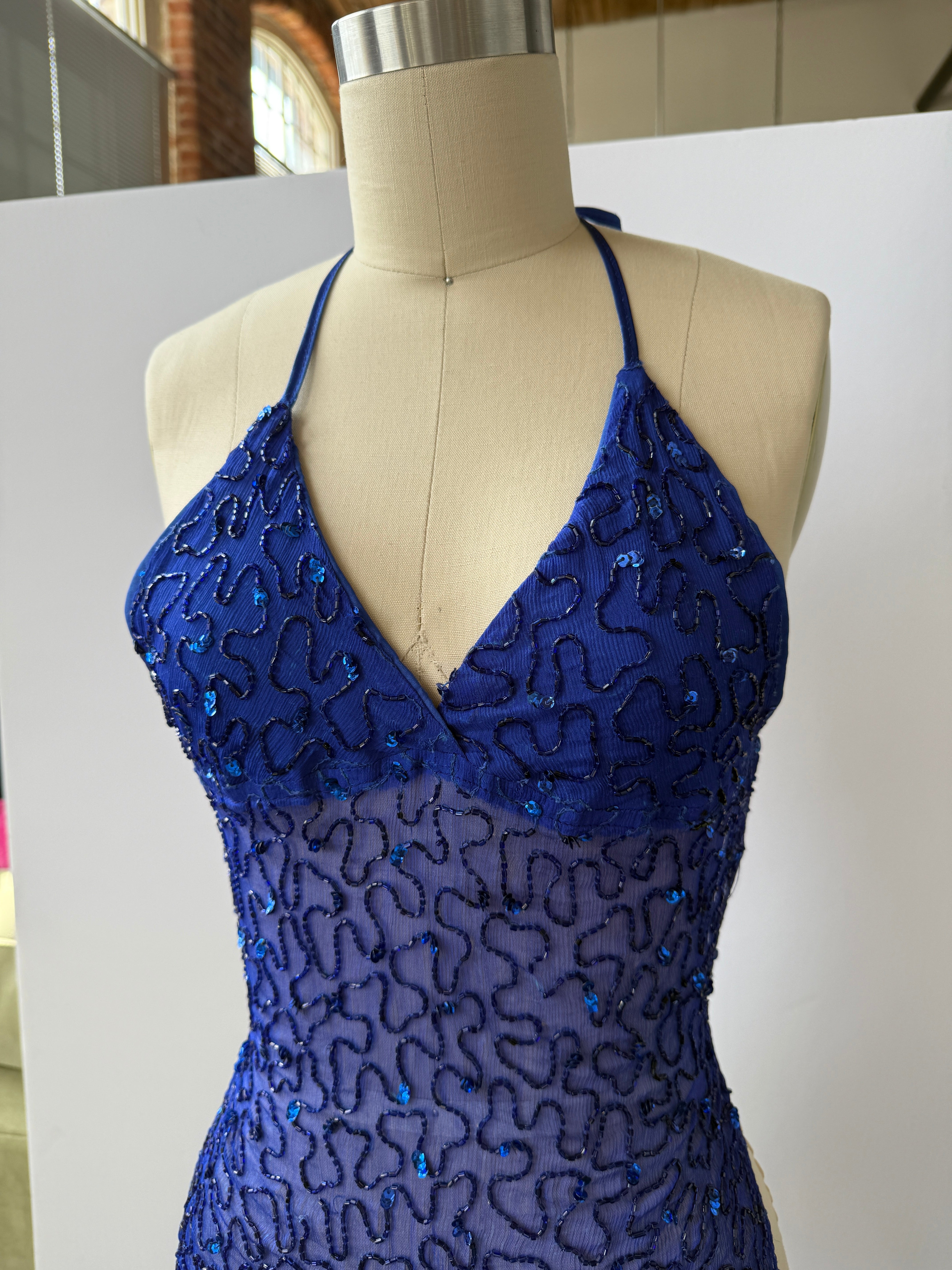 royal blue halter