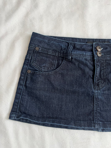 dark denim mini
