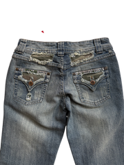 Jixi camo distressed jeans