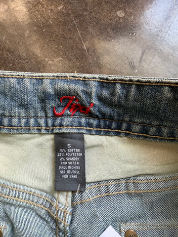 Jixi camo distressed jeans