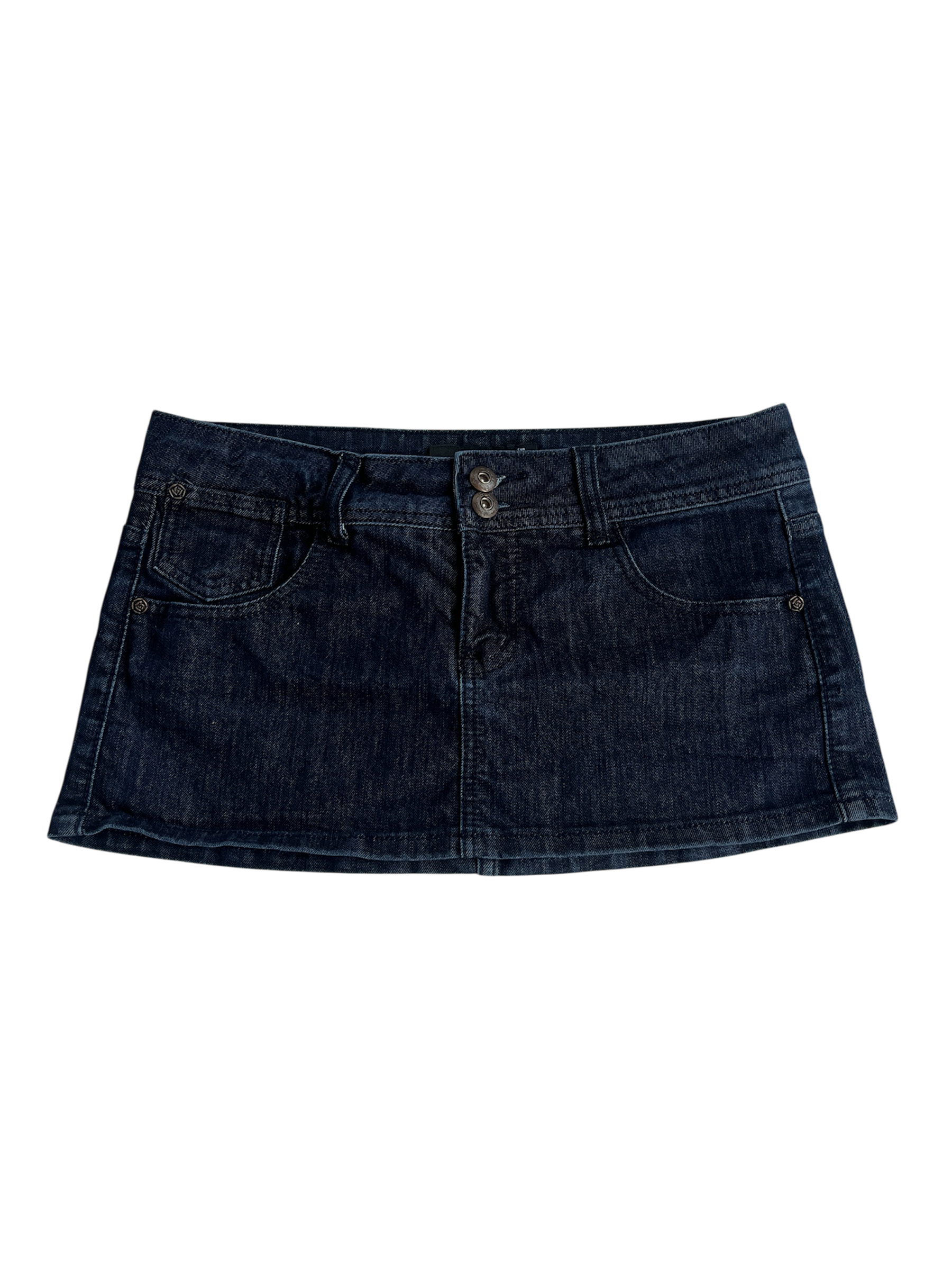 dark denim mini