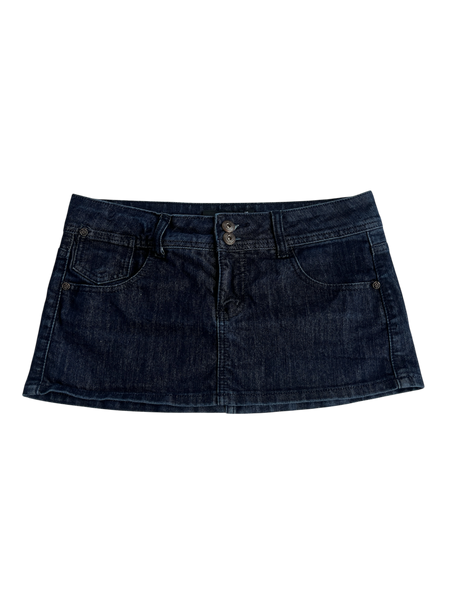 dark denim mini