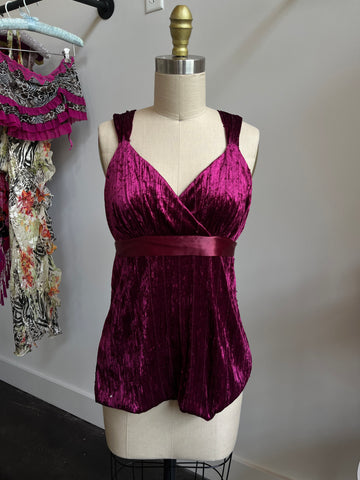 velvet tie back cami🍇
