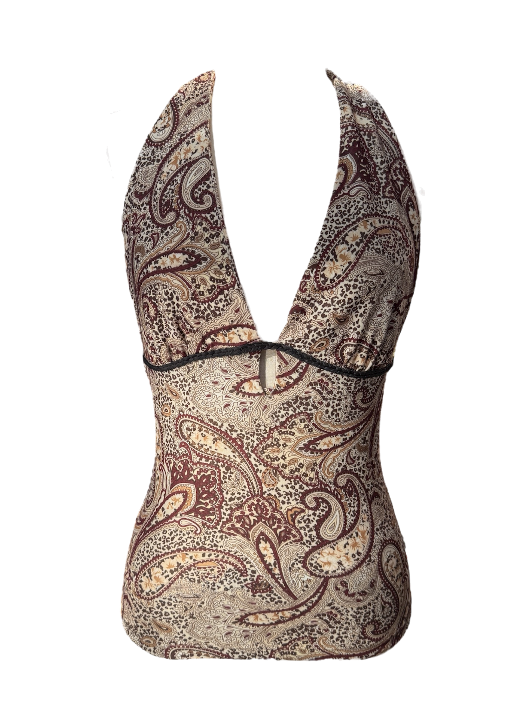 paisley halter top