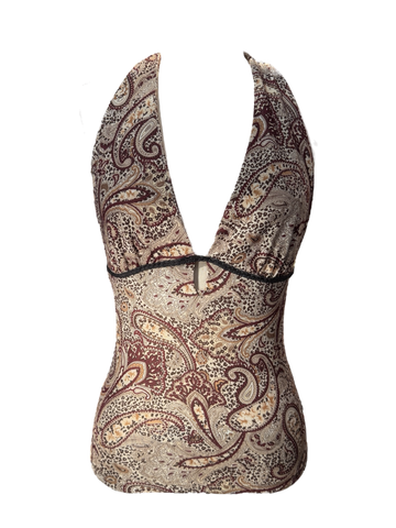 paisley halter top