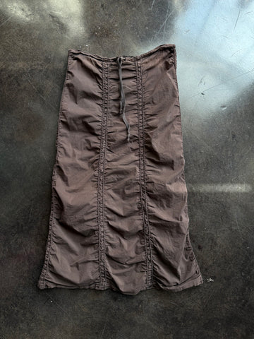 brown cargo maxi skirt