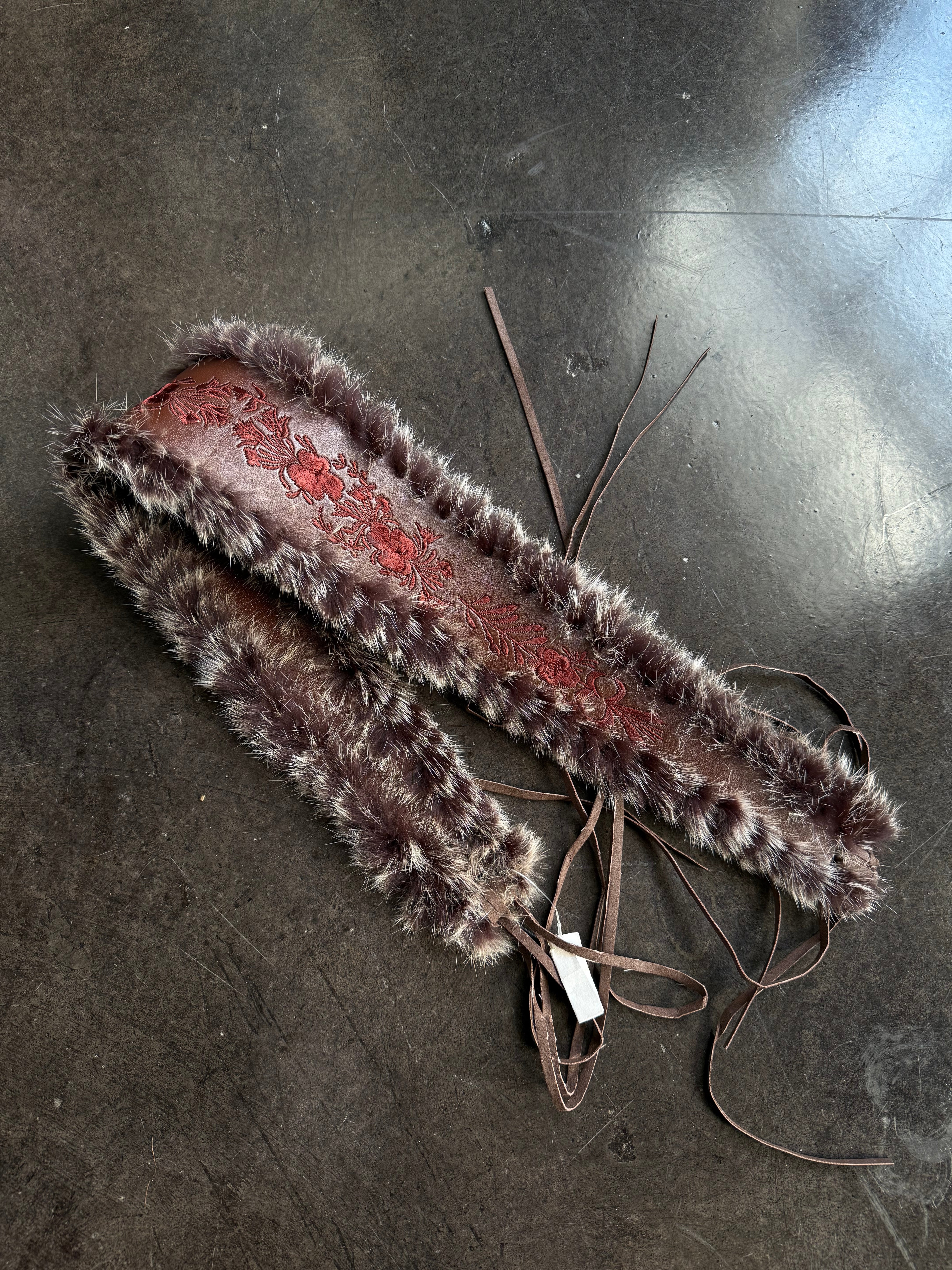 deadstock fur belt