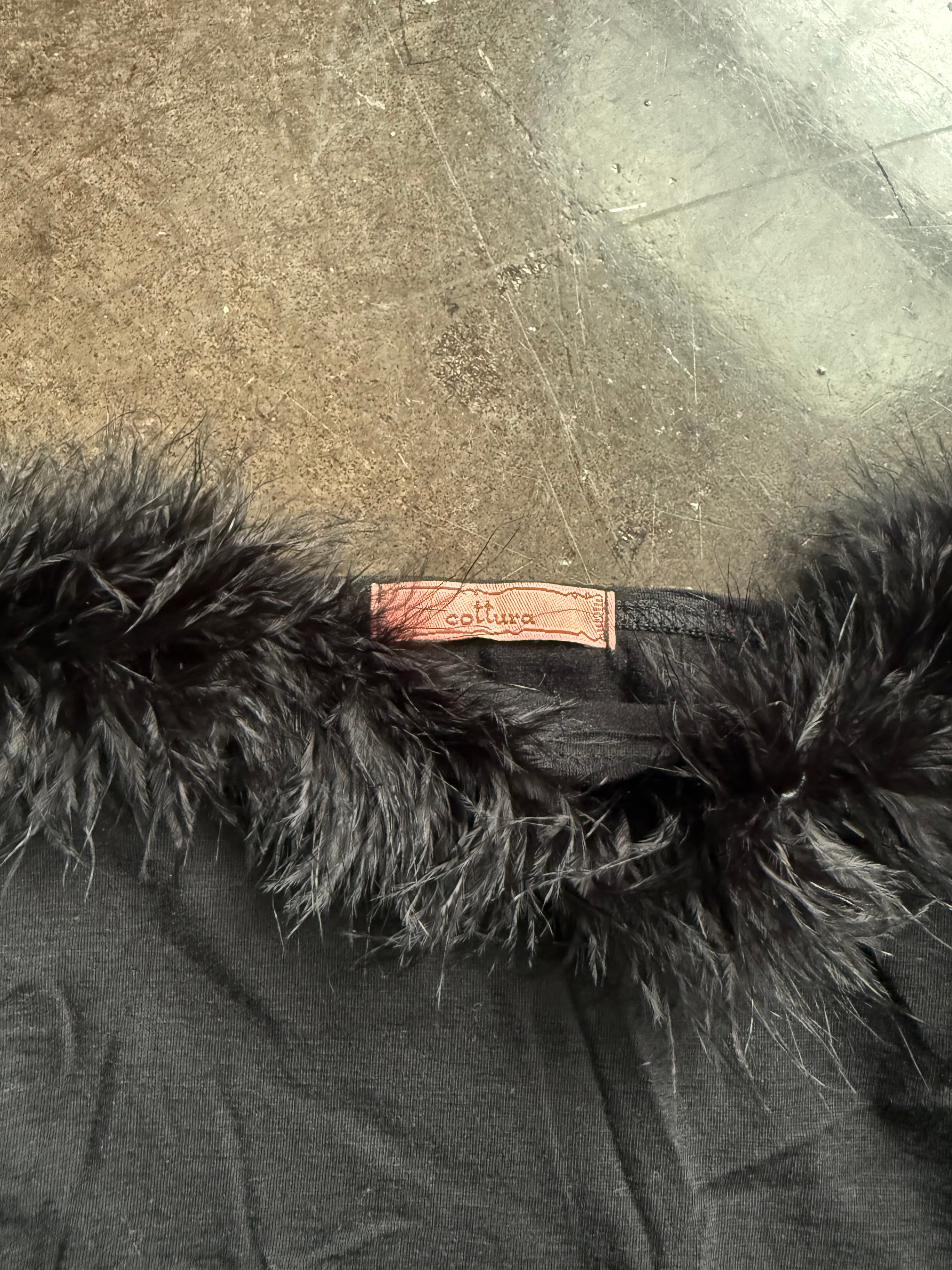 black fur cami