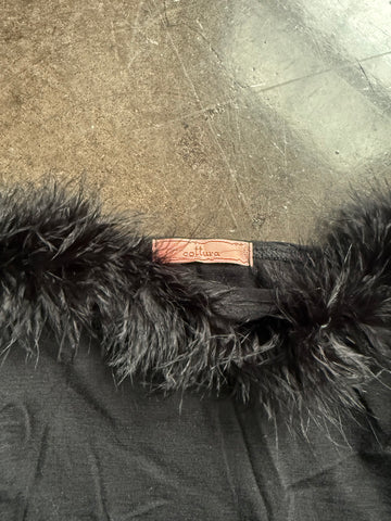 black fur cami