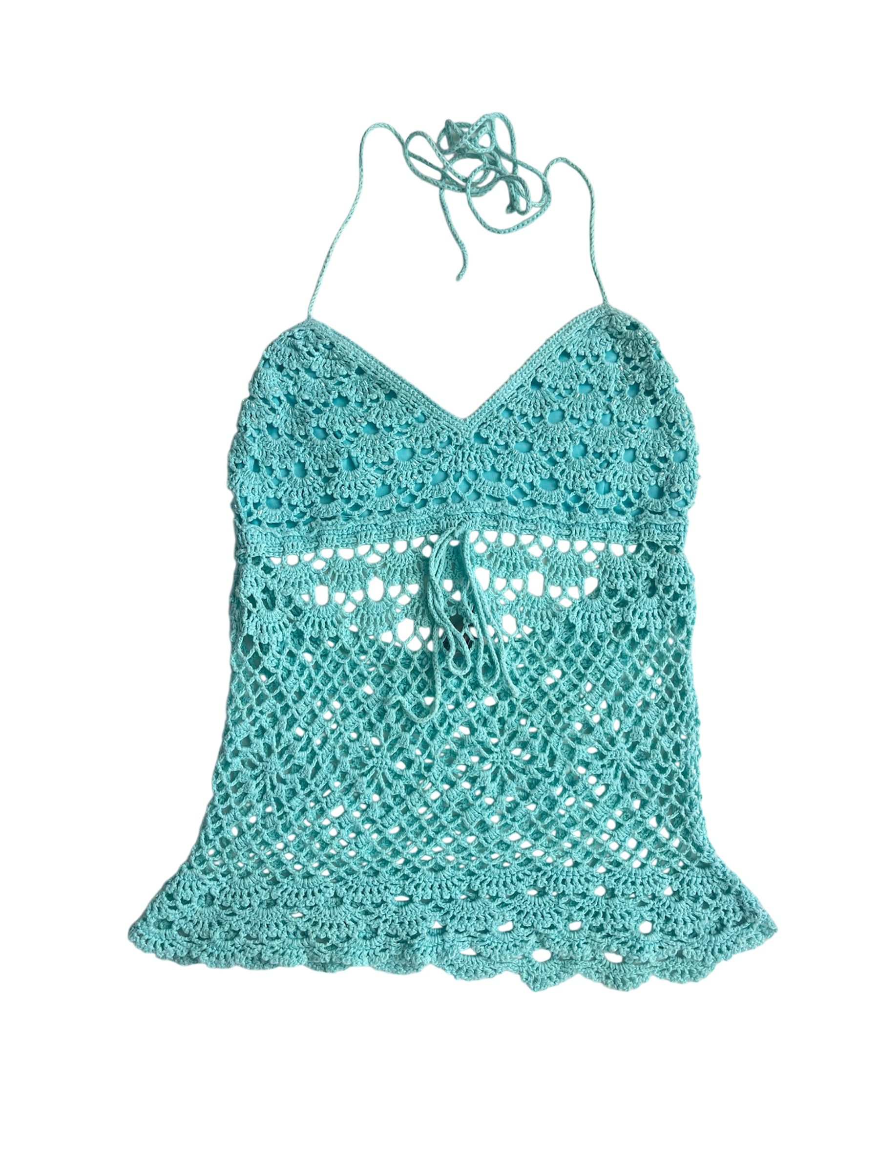 mermaid crochet halter🩵