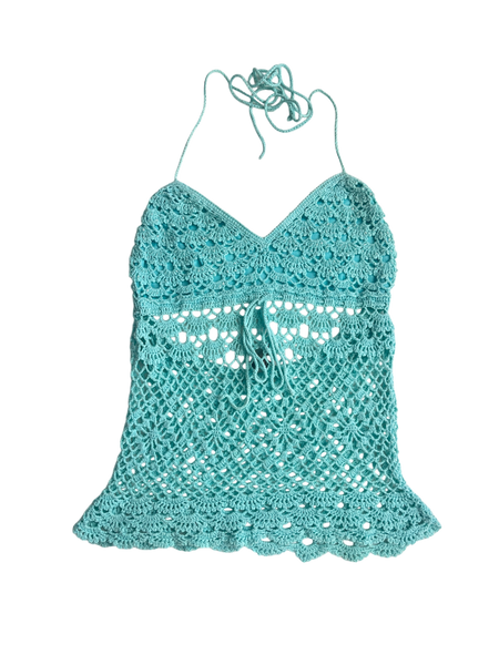 mermaid crochet halter🩵