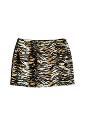 animal print mini skirt
