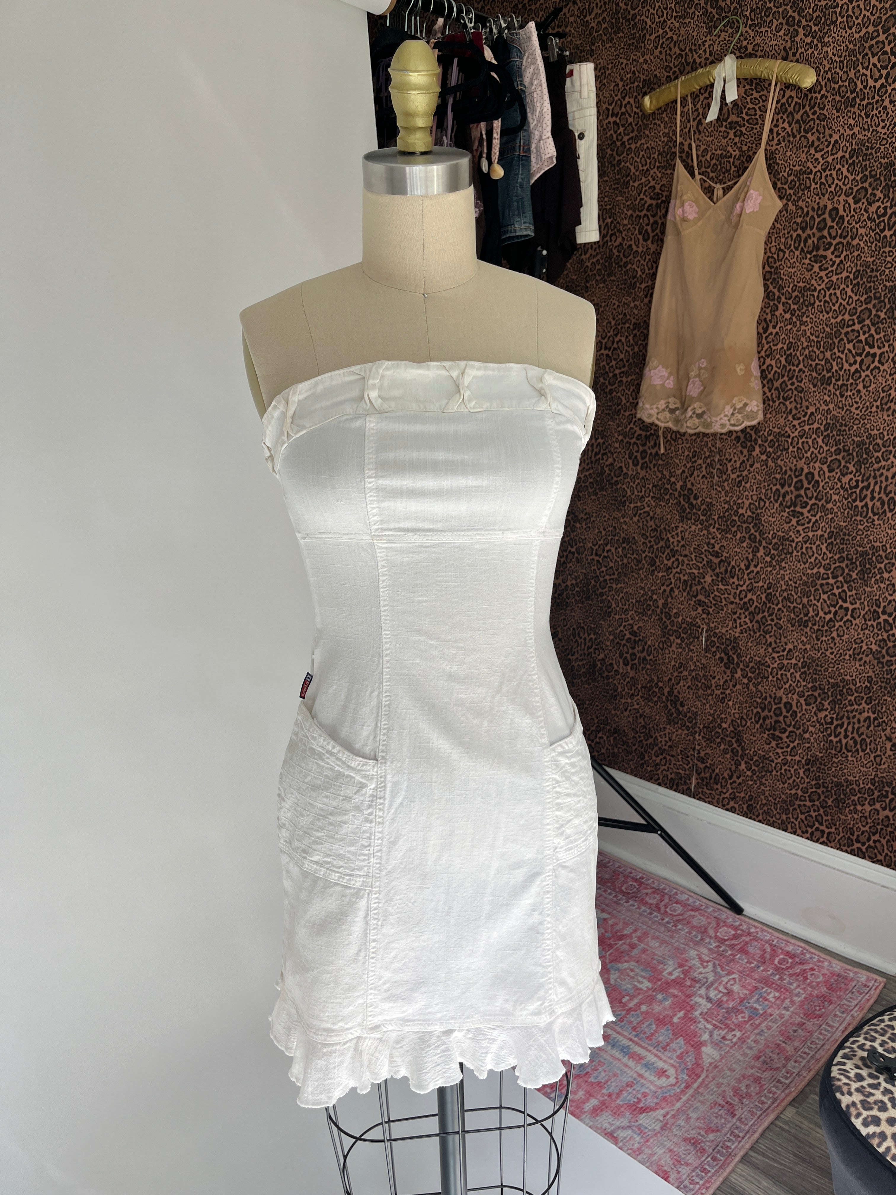 WHITE TUBE DRESS