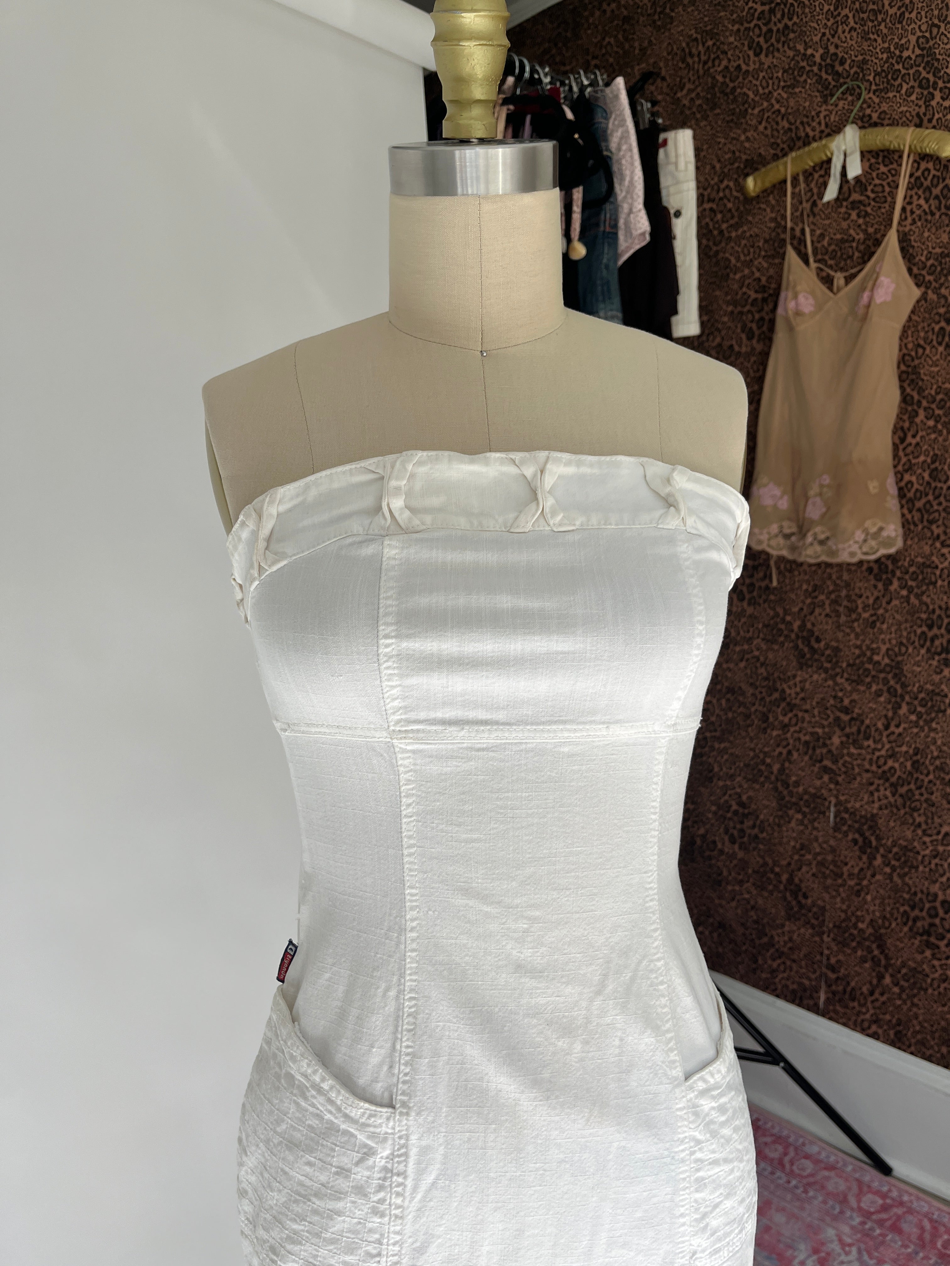 WHITE TUBE DRESS