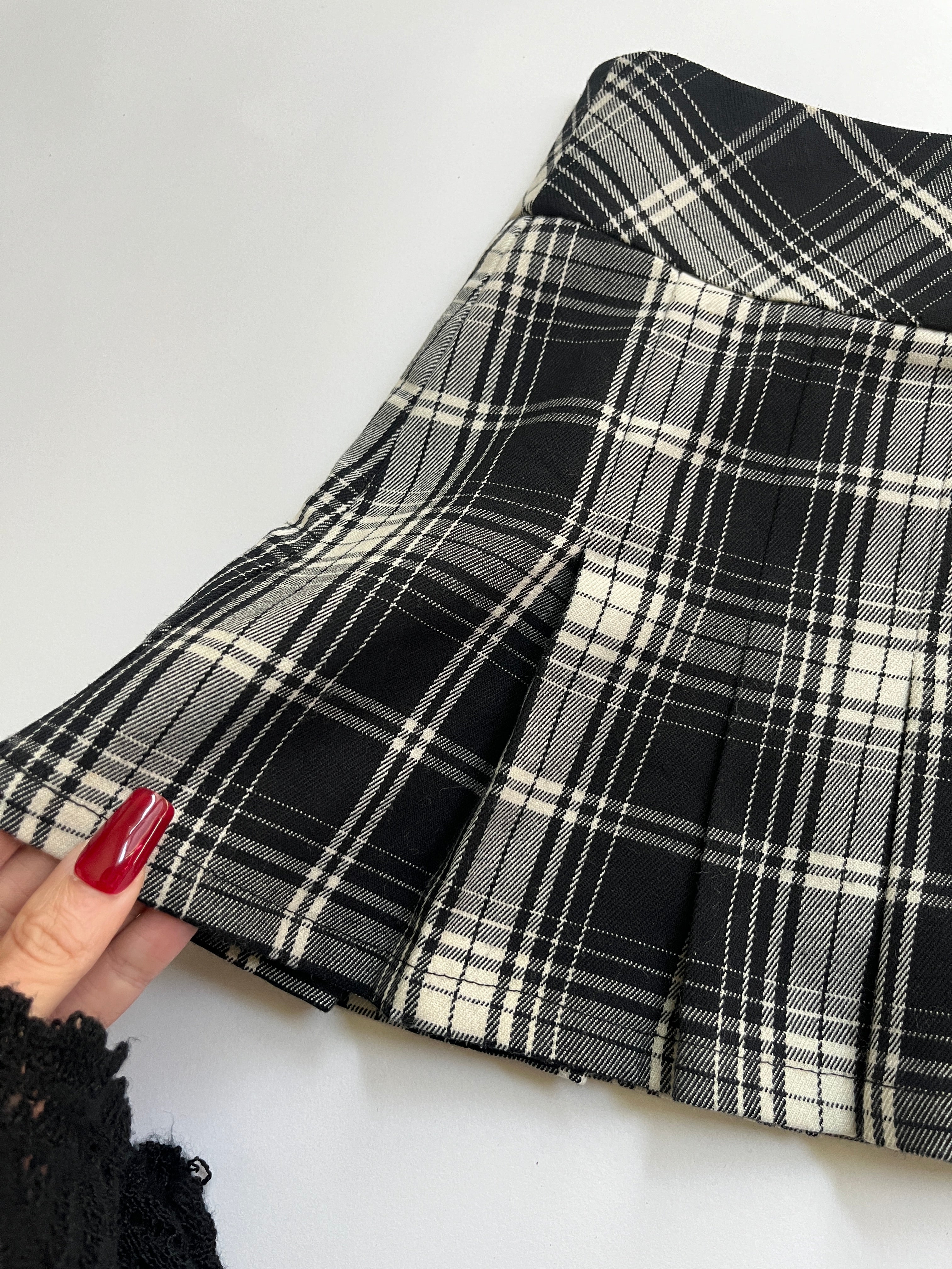 pleated micro mini