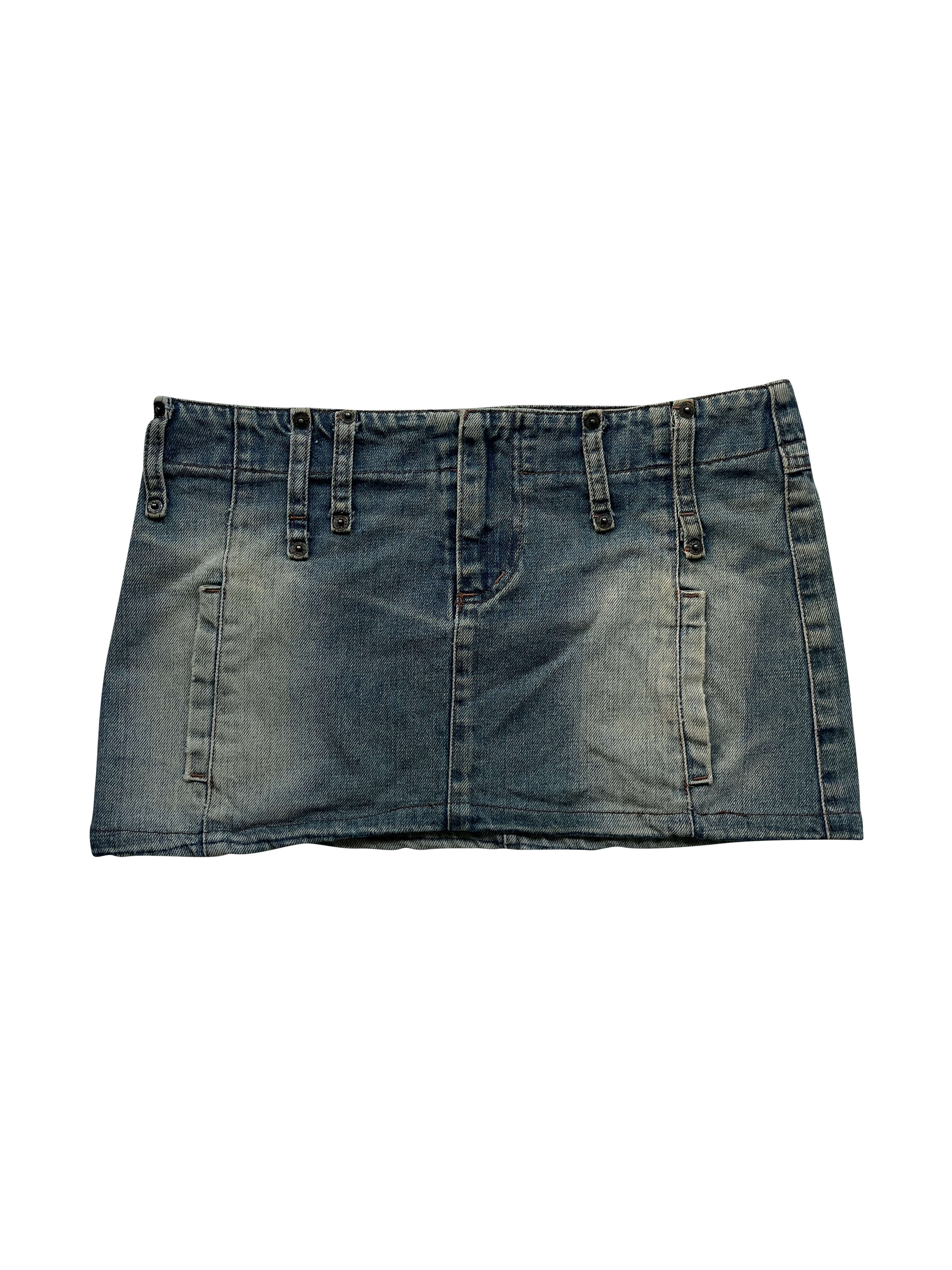lowrise denim micro mini