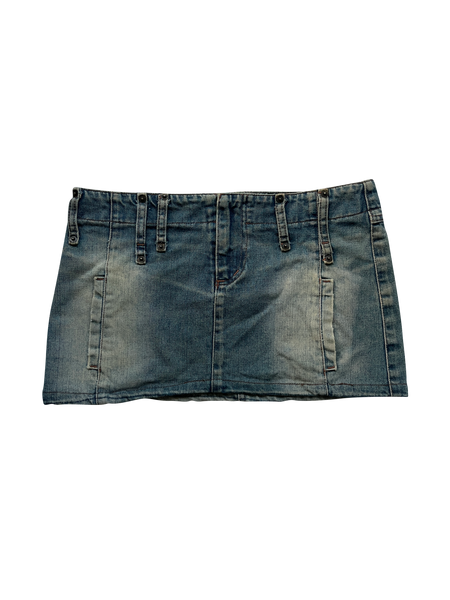 lowrise denim micro mini