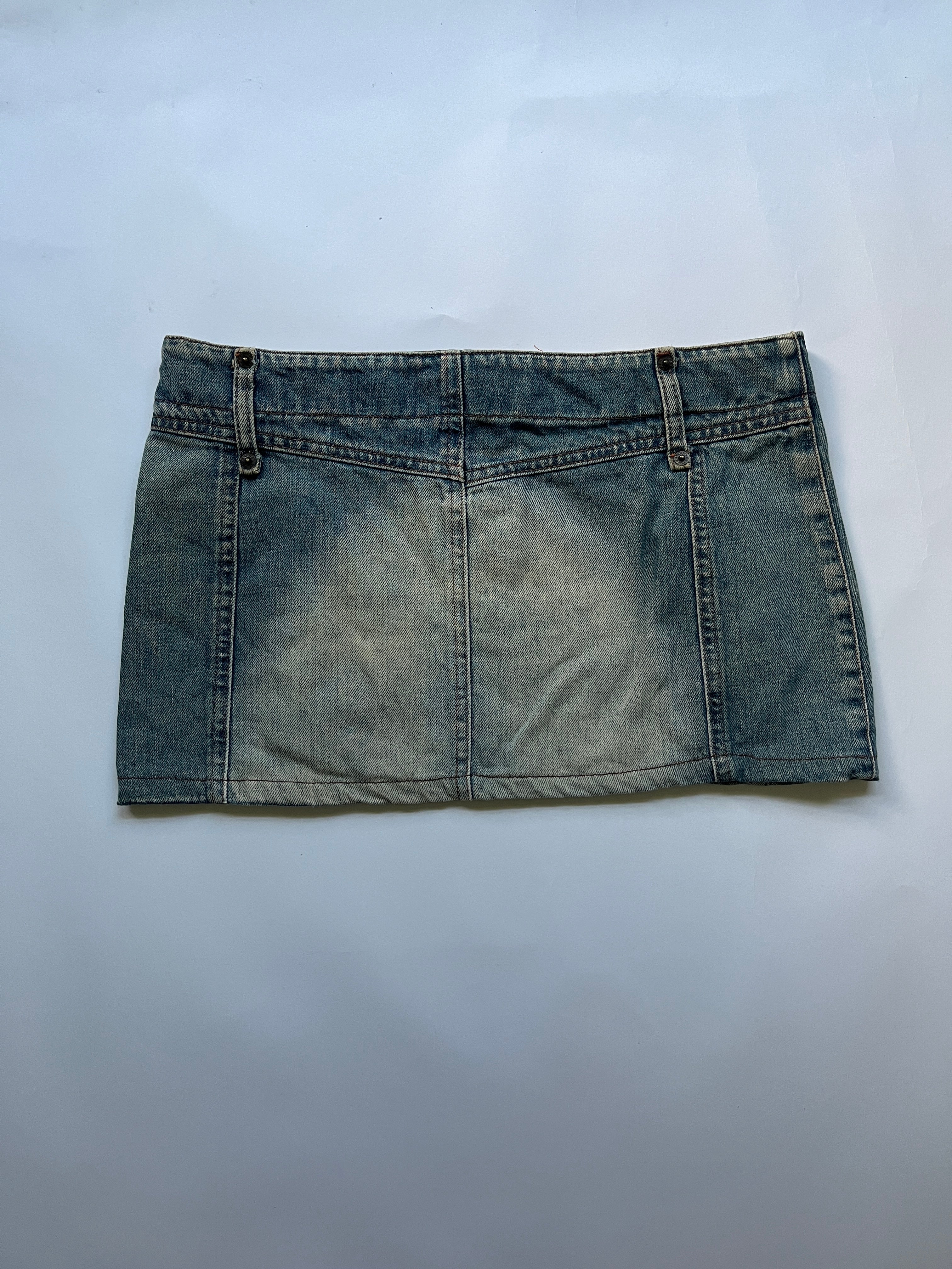 lowrise denim micro mini