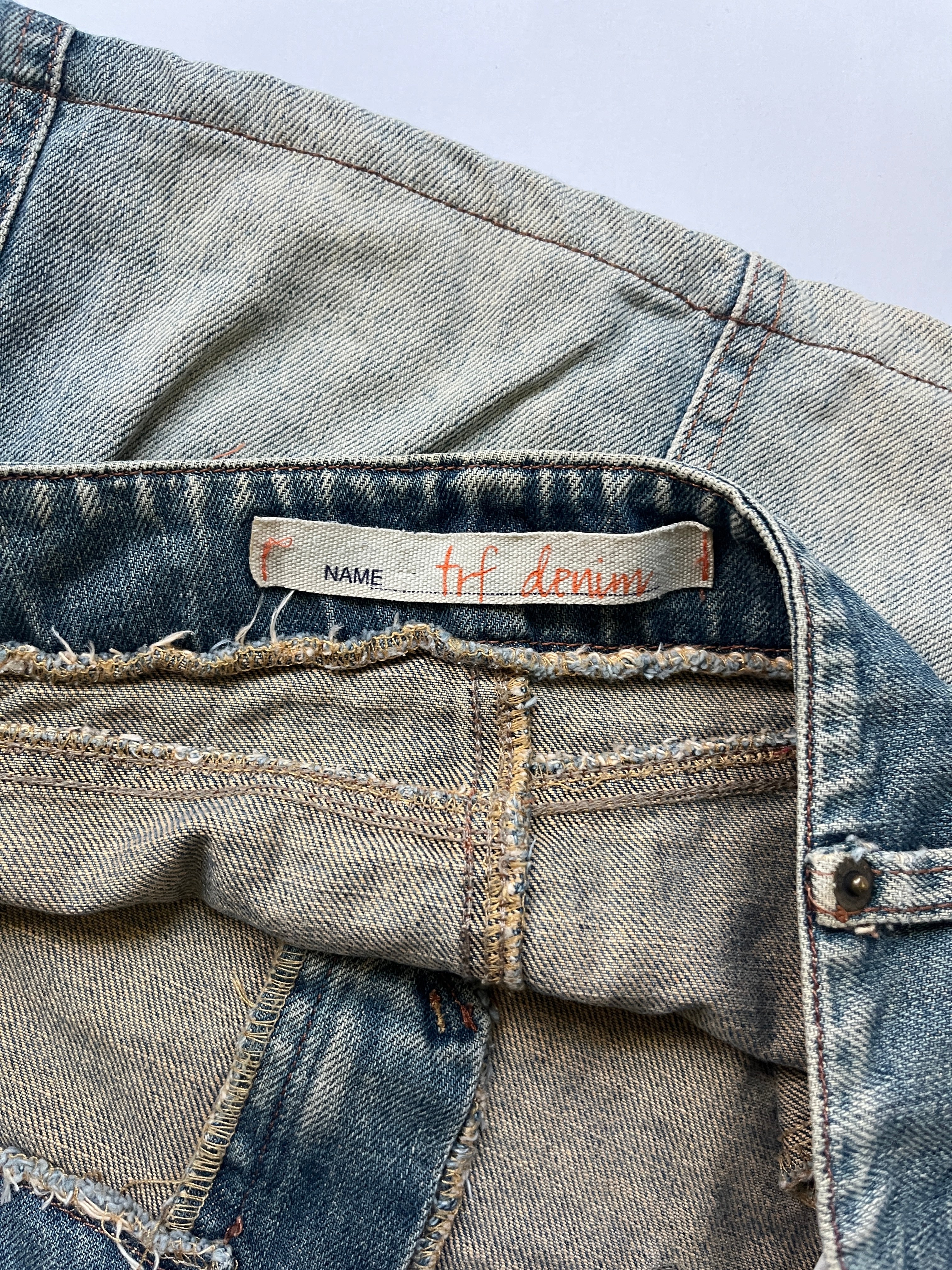 lowrise denim micro mini