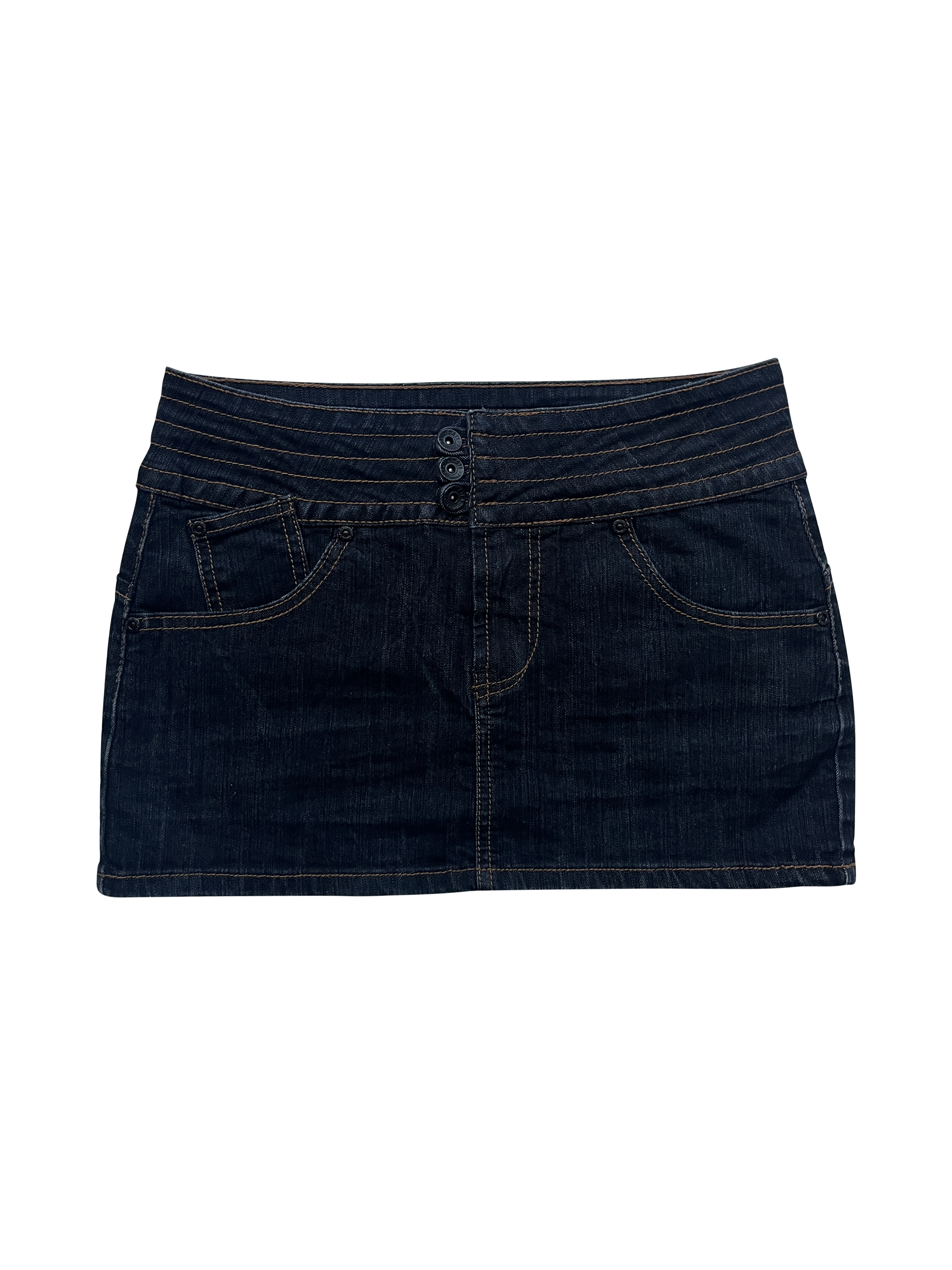 dark denim mini